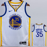 22-23 WARRIORS DURANT #35 White Top Quality Hot Pressing NBA Jersey (V领)