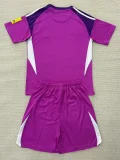 25-26 Newcastle Purple Goalkeeper Kids Soccer Jersey