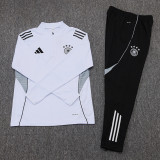 2025-26 Germany White Half Pull Tracksuit (半拉链）