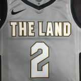 2018 Cleveland Cavaliers IRVING #2 Gray Top Quality Hot Pressing NBA Jersey