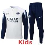 2025-26 INT White Kids Half Pull Tracksuit #E25108(童)(半拉链)