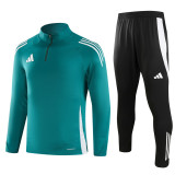 2024 AD Green Half Pull Tracksuit (半拉链)