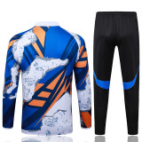 25-26 RMA White blue Kids Half Pull Tracksuit #E25129(童装)(半拉链)