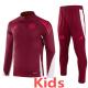 24-25 Bayern Deep Red Kids Half Pull Tracksuit (童装)(半拉链)