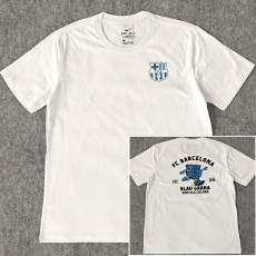 25-26 BAR White High Quality Casual T-Shirt #圆领蓝标