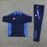 2024 AD Royal blue Half Pull Tracksuit #AB07 (半拉链)