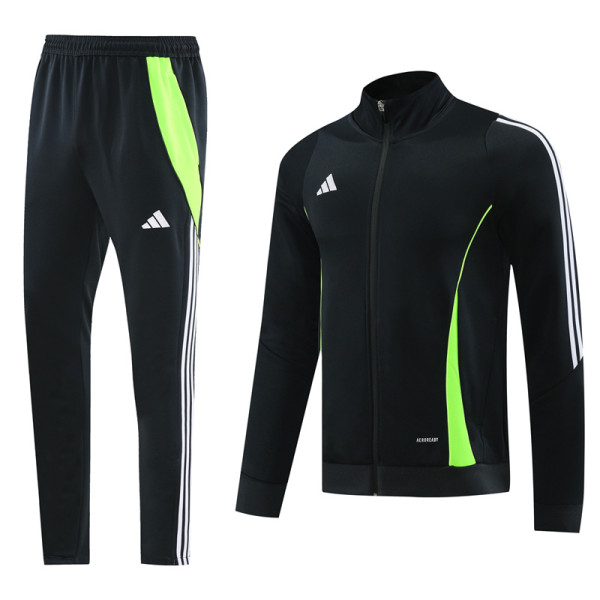 2024 AD Black Jacket Tracksuit #AJ17(绿边)