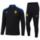 24-25 France Black Half Pull Tracksuit (半拉链)