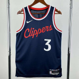 2024-25 Clippers PAUL #3 Royal blue Top Quality HotPressing NBA Jersey
