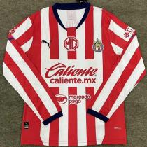 24-25 Chivas Home Long Sleeve Soccer Jersey (长袖)