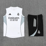 2025-26 RMA White Tank top and shorts suit