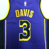 22-23 LAKERS DAVIS #3 Purple Top Quality Hot Pressing NBA Jersey (Trapeze Edition)