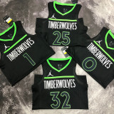 22-23 TIMBERWOLVES ROSE #25 Black Top Quality Hot Pressing NBA Jersey (Trapeze Edition)