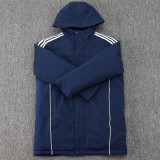 24-25 Argentina Royal Blue Hooded Windbreaker Fabric Cotton Coat #G185(金标)
