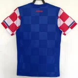 2010 Croatia Away Blue Retro Soccer Jersey