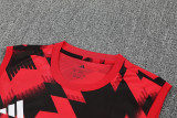 2025-26 Man Utd Red black Tank top and shorts suit