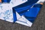 2025-26 RMA White blue Half Pull Tracksuit #B2571(半拉链）