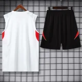 25-26 Man Utd White Tank top and shorts suit