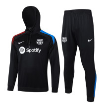 24-25 BAR Black Hoodie Half Pull Tracksuit #F562半拉连帽