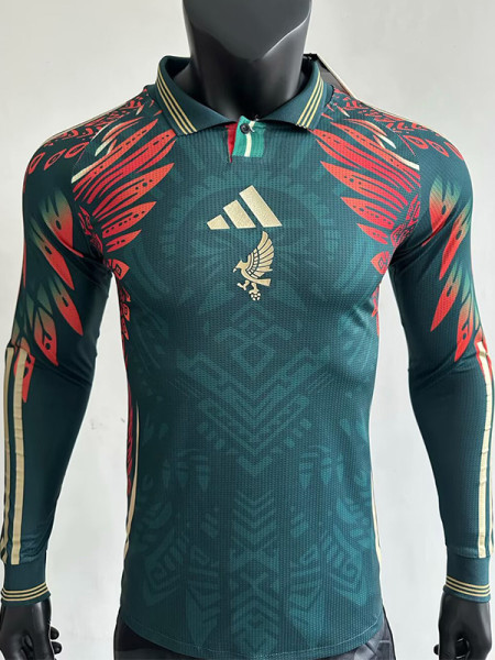 25-26 Mexico Green Special Edition Long Sleeve Player Version Soccer Jersey (长袖球员)
