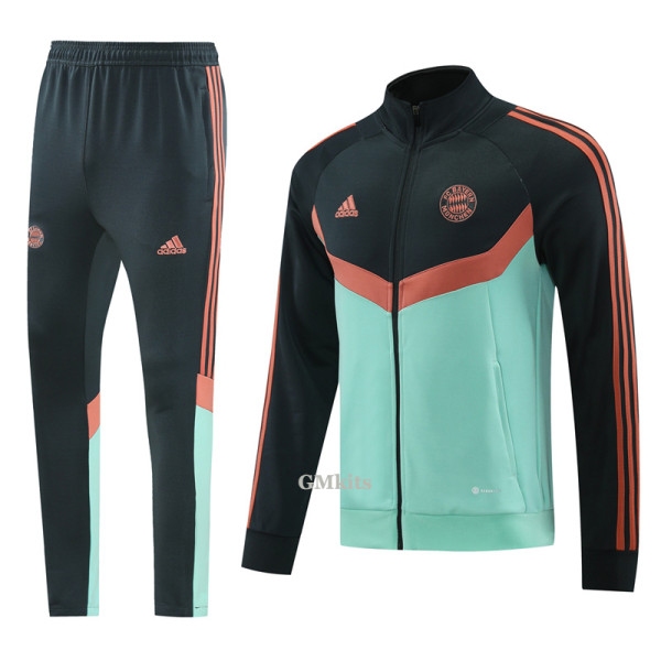 24-25 Bayern Black green Jacket Tracksuit #03