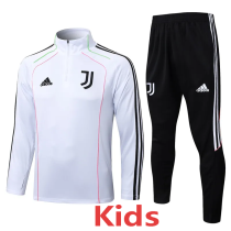 2025-26 JUV White Kids Half Pull Tracksuit #E2599(童)(半拉链)