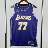 2025-26 Lakers DONCIC #77 Purple Top Quality Hot Pressing NBA Jersey (Trapeze Edition) 飞人版