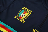 2025-26 Cameroon Royal blue Half Pull Tracksuit(半拉链）