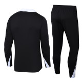 24-25 NK Black Half Pull Tracksuit #05(半拉链)(白色领)