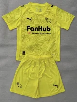 25-26 Derby County Yellow GoalKeeper Kids Soccer Jersey