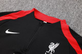 24-25 LIV Black Half Pull Tracksuit (红领半拉链)