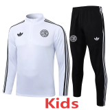 2025-26 Germany White Kids Half Pull Tracksuit#E25115(童装)(半拉链)