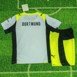 2025-26 Dortmund Away Kids Soccer Jersey