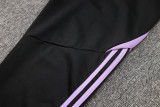 24-25 Germany Black Hoodie Half Pull Tracksuit #F595半拉连帽