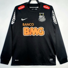 2012-2013 Santos FC Black Long Sleeve Retro Soccer Jersey(长袖)