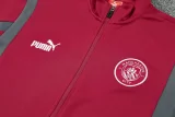 25-26 Man City Red Jacket Tracksuit