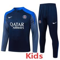 25-26 PSG Royal blue Kids Half Pull Tracksuit #E25147(童装)(半拉链)
