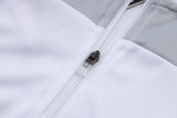 2025-26 RMA White grey Kids Half Pull Tracksuit#E25106(童装)(半拉链)