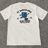 25-26 BAR White High Quality Casual T-Shirt #圆领蓝标