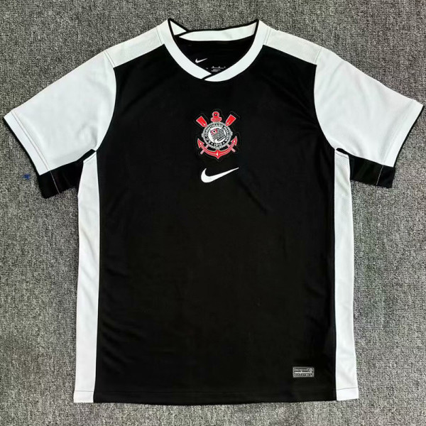 25-26 Corinthians Black Fans Soccer Jersey