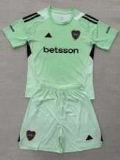 25-26 Boca Juniors Green GoalKeeper Kids Soccer Jersey