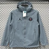 2025-26 PSG Jordan Light blue Outdoor Jackets #L6607软料