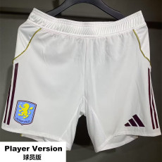 2025-26 Aston Villa Home Player Version Shorts Pants(High Quality)(球员短裤)