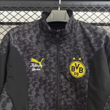 2025-26 Dortmund Grey & Black Double Sided Windbreaker (双面风衣)
