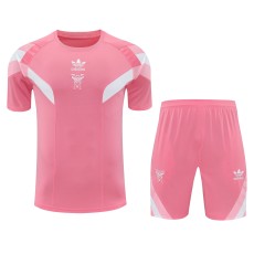 24-25 Manchester United pink training set with white accents
