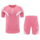 24-25 Manchester United pink training set with white accents