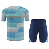 Real Madrid Teal Patterned Training Jersey 2025
