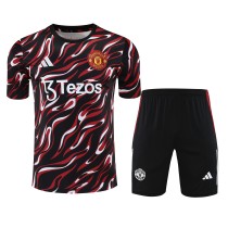 Manchester United 2025-26 Adidas Training Kit (Red/Black Swirl）