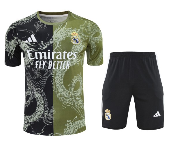 Real Madrid 2025-26 Chinese Dragon Special Training Kit (Green Version)