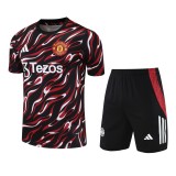 Manchester United 2025-26 Adidas Training Kit (Red/Black Swirl）
